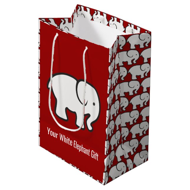 White Elephants Design Gift Bag (Framsidan Vinklad)