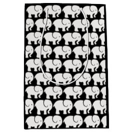 White Elephants Design Gift Bag