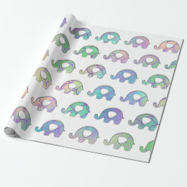 White Elephants Flicka Boy Lila Mint VIP Presentpapper