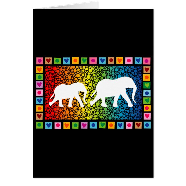 White Elephants Hälsningskort (Framsidan)