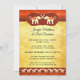White Elephants Indian Post Wedding bjudande Inbjudningar