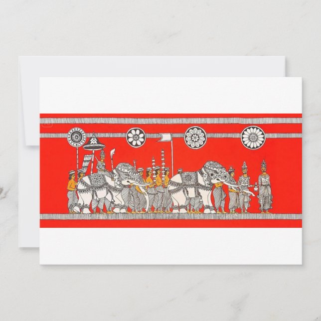 White Elephants & Kadyan Dancers Inbjudningar (Framsida)