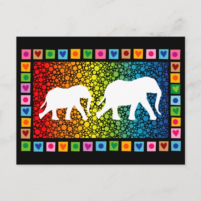 White Elephants Vykort (Framsida)