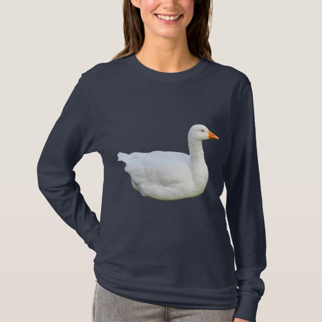 White Emden Goose T-Shirt (Framsida)
