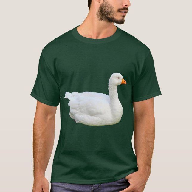 White Emden Goose T-Shirt (Framsida)