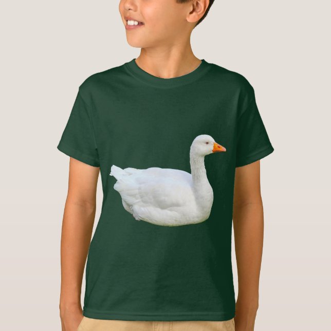 White Emden Goose T-Shirt (Framsida)
