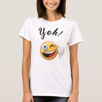 White Emoji T-Shirt, Yoh! T Shirt