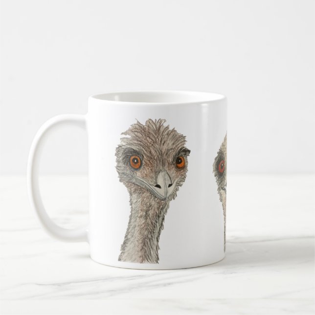 White Emu Bird Kopp Mugg (Vänster)