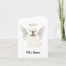 White English Bulldog Sympathy Memorial