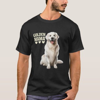 White English Cream Golden Retriever Hund Mamma Go T Shirt