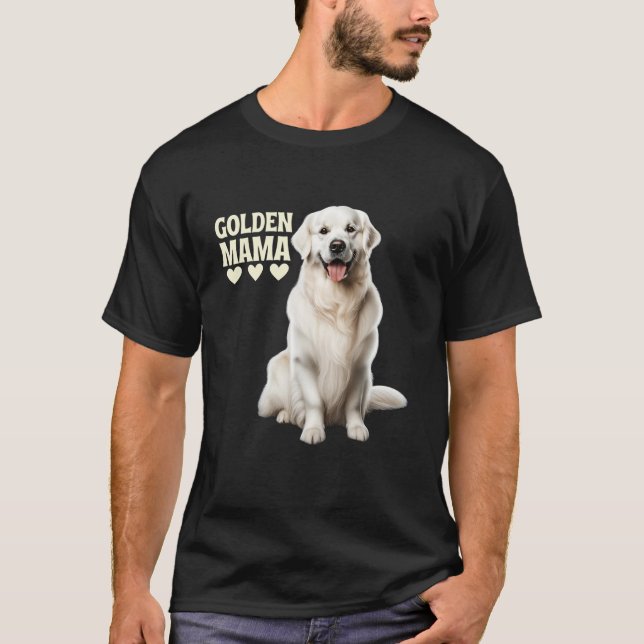 White English Cream Golden Retriever Hund Mamma Go T Shirt (Framsida)
