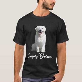 White English Cream Golden Retriever Simple Golden T Shirt