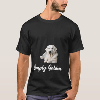White English Cream Golden Retriever Simple Golden T Shirt