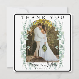 White Eucalypthus leaves Wedding W/ 2 photos Tack Kort