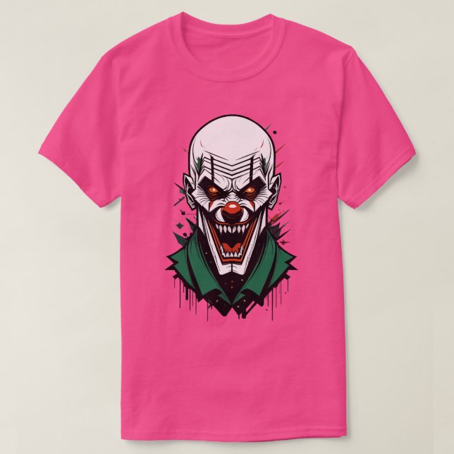 White Evil Clown T Shirt (Design framsida)
