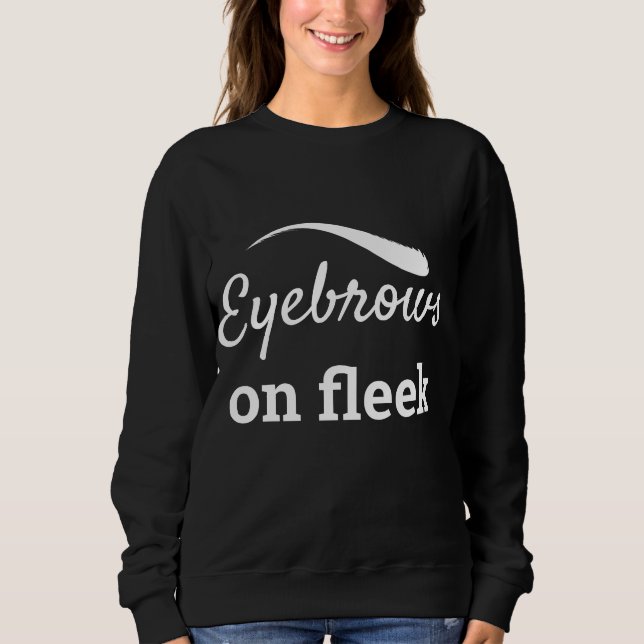 White Eyebrows on Fleek Trendig Flawless Stil, ZFJ T Shirt (Framsida)