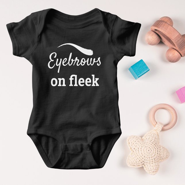 White Eyebrows on Fleek Trendig Flawless Stil, ZFJ T Shirt (White Eyebrows on Fleek Trendy Flawless Style, ZFJ Baby Bodysuit)