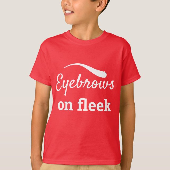 White Eyebrows on Fleek Trendig Flawless Stil, ZFJ T Shirt (Framsida)