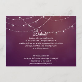 White Fairy Ljus Rosa Lila DETAILS Card Tilläggskort