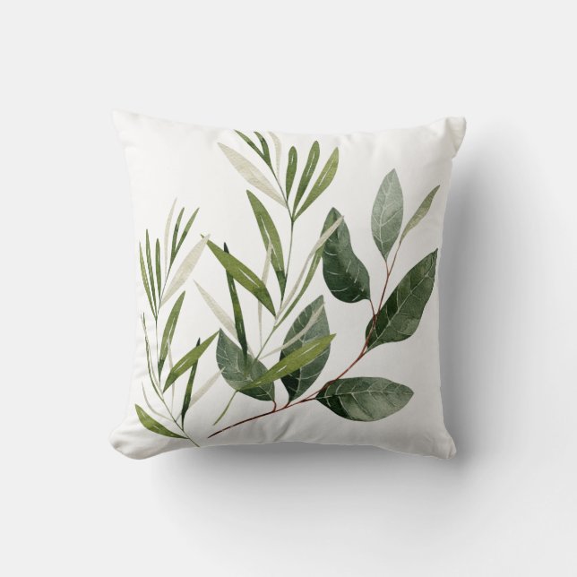 WHITE FALLEN GREN PILLOW KUDDE (Framsida)