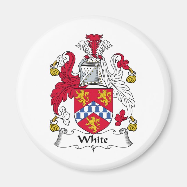 White Family Crest Magnet (Framsidan)