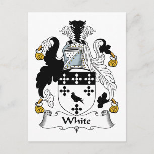 White Family Crest Vykort