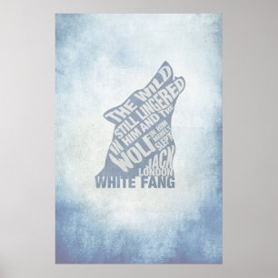 White Fang by Jack London Bok Quote Poster