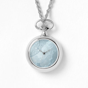 White Fantasy Snöre Mönster Necklace Watch Armbandsur