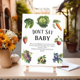White Farm Baby Shower säger inte Baby Game Poster