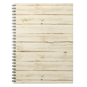 White Faux Wood Anteckningsbok