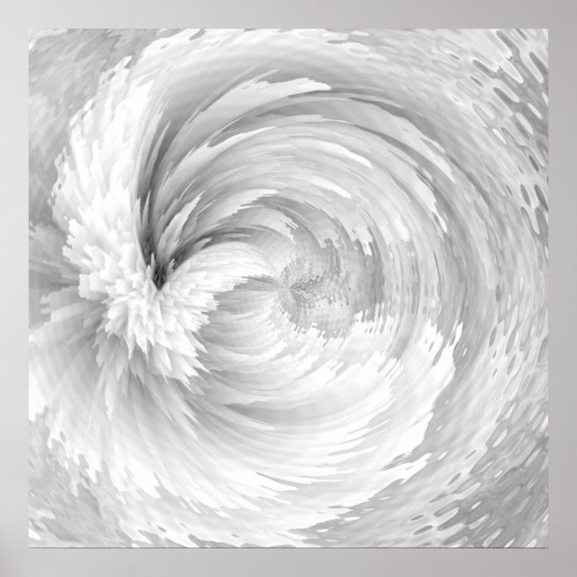 White Feathers Angel Vingar Abstrakt Victorian Poster (Framsidan)