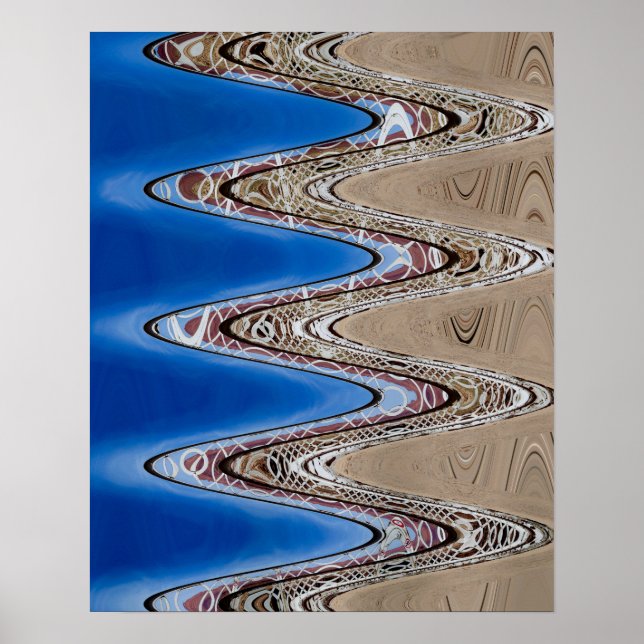 White Fence Vågigt Abstrakt, 2018 | SVP BILDER Poster (Framsidan)