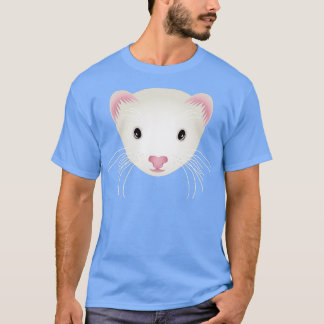 White Ferret Ansikte T Shirt