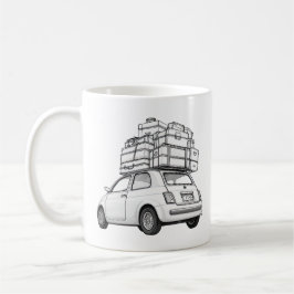 White Fiat Car Kaffemugg