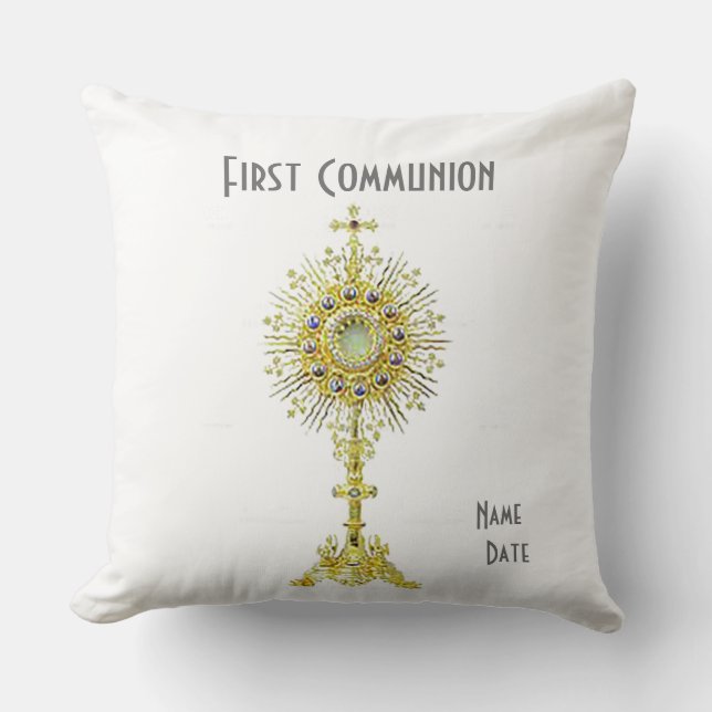 White First Communion Dekorativ kudde 20".  20” (Framsida)