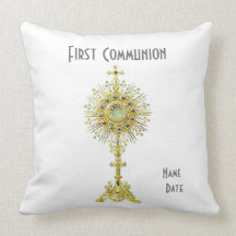 White First Communion Dekorativ kudde 20".  20”