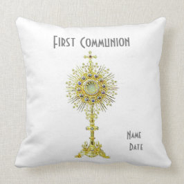 White First Communion Dekorativ kudde 20".  20”