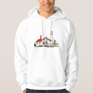 White Fish Point fyr Michigan Hoodie