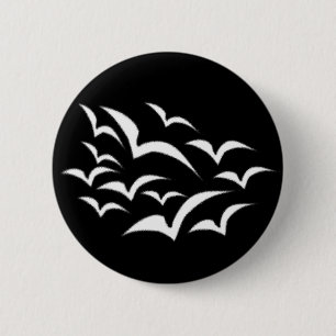 White fladdermus Cloud Button Knapp