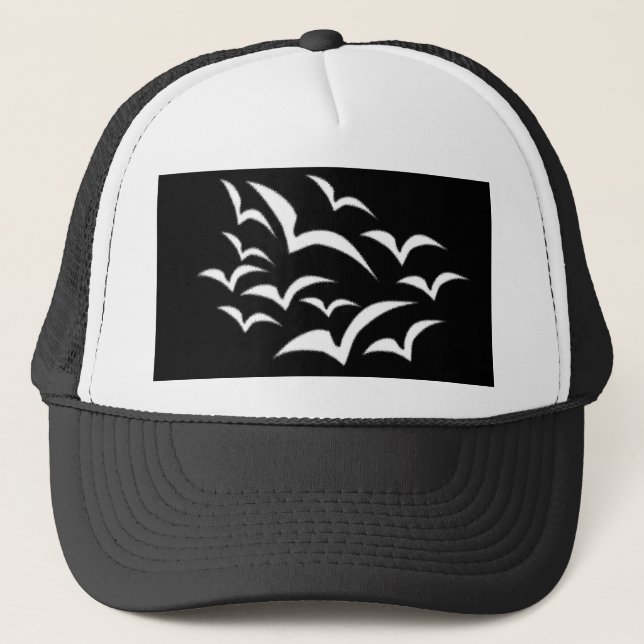White fladdermus Cloud Kids Hat Keps (Framsida)