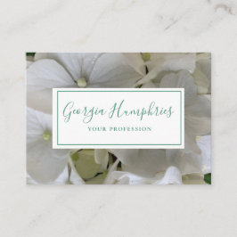 White Floral Classic Business Card