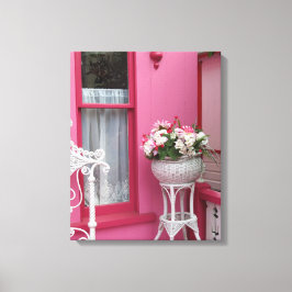 White Flower Basket på Rosa - Martha's Vineyard Canvastryck