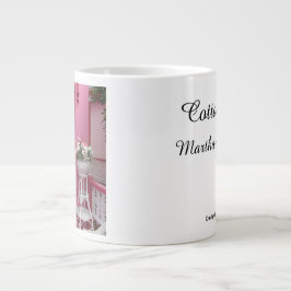 White Flower Basket på Rosa - Martha's Vineyard Jumbo Mugg