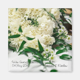 White Flower Bouquet Spara datum magneter