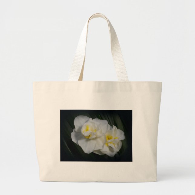 White Flower Jumbo Tygkasse (Framsidan)