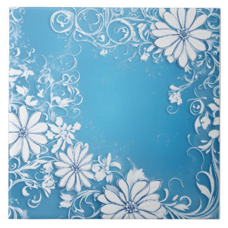 White Flower Kakelplatta