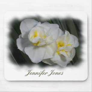 White Flower Mousepad Musmatta