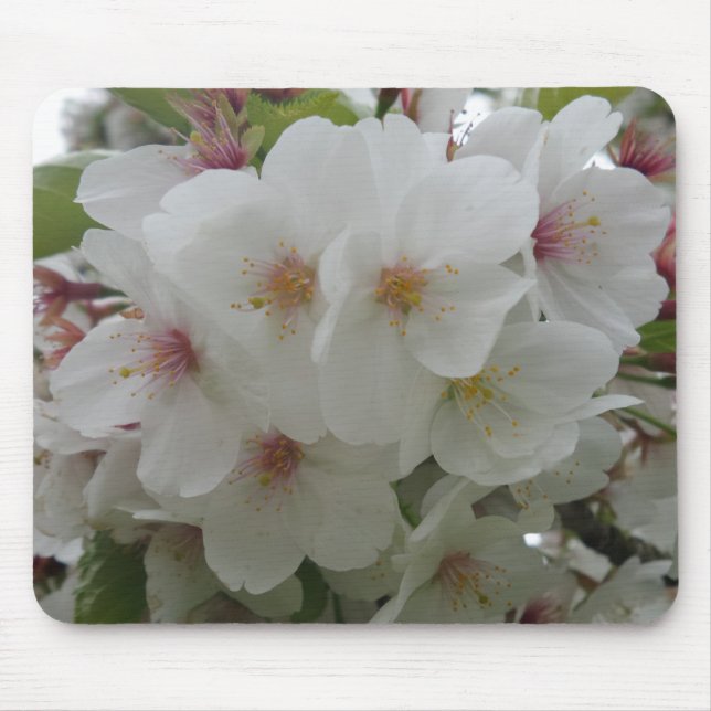 White Flower Mousepad Musmatta (Framsidan)
