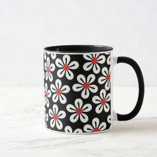 White Flower Mugg