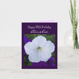 White Flower Photo Beauty for Ashes Bible Verse Kort